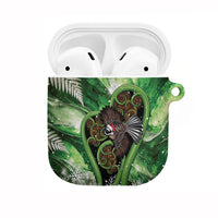 Piwakawaka New Zealand Christmas In July AirPods Case NZ Aroha Koru Fern Marble Vibes