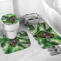 Piwakawaka New Zealand Christmas In July Bathroom Set NZ Aroha Koru Fern Marble Vibes