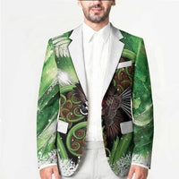 Piwakawaka New Zealand Christmas In July Blazer NZ Aroha Koru Fern Marble Vibes