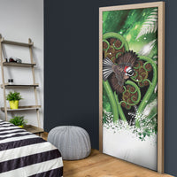 Piwakawaka New Zealand Christmas In July Door Cover NZ Aroha Koru Fern Marble Vibes