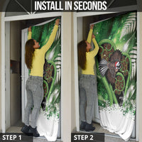 Piwakawaka New Zealand Christmas In July Door Cover NZ Aroha Koru Fern Marble Vibes