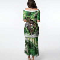 Piwakawaka New Zealand Christmas In July Puletasi NZ Aroha Koru Fern Marble Vibes LT14 - Polynesian Pride