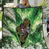 Piwakawaka New Zealand Christmas In July Quilt NZ Aroha Koru Fern Marble Vibes