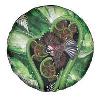 Piwakawaka New Zealand Christmas In July Spare Tire Cover NZ Aroha Koru Fern Marble Vibes