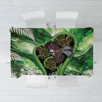 Piwakawaka New Zealand Christmas In July Tablecloth NZ Aroha Koru Fern Marble Vibes