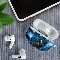 Tui Bird New Zealand Christmas In July AirPods Case NZ Aroha Koru Fern Marble Vibes