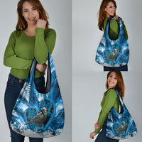 Tui Bird New Zealand Christmas In July Grocery Bag NZ Aroha Koru Fern Marble Vibes