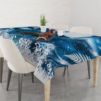 Tui Bird New Zealand Christmas In July Tablecloth NZ Aroha Koru Fern Marble Vibes