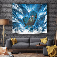 Tui Bird New Zealand Christmas In July Tapestry NZ Aroha Koru Fern Marble Vibes