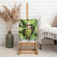 Kakapo New Zealand Christmas In July Canvas Wall Art NZ Aroha Koru Fern Marble Vibes
