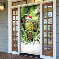Kakapo New Zealand Christmas In July Door Cover NZ Aroha Koru Fern Marble Vibes
