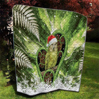 Kakapo New Zealand Christmas In July Quilt NZ Aroha Koru Fern Marble Vibes