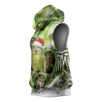 Kakapo New Zealand Christmas In July Sleeveless Hoodie NZ Aroha Koru Fern Marble Vibes