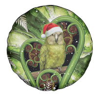 Kakapo New Zealand Christmas In July Spare Tire Cover NZ Aroha Koru Fern Marble Vibes
