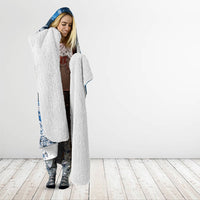 Sulphur-crested Cockatoo New Zealand Christmas In July Hooded Blanket NZ Aroha Koru Fern Marble Vibes