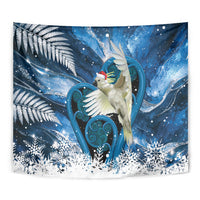 Sulphur-crested Cockatoo New Zealand Christmas In July Tapestry NZ Aroha Koru Fern Marble Vibes