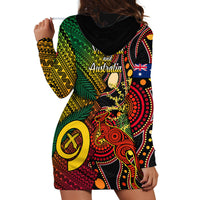 Vanuatu and Australia Hoodie Dress Vanuatuan Polynesian Mix Aussie Aboriginal Art LT14 - Polynesian Pride