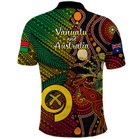 Vanuatu and Australia Polo Shirt Vanuatuan Polynesian Mix Aussie Aboriginal Art LT14 - Polynesian Pride