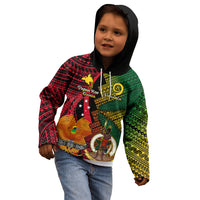 Vanuatu and Papua New Guinea Kid Hoodie Vanuatuan With PNG Polynesian Pattern LT14 - Polynesian Pride