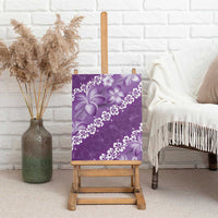 Vintage Purple Polynesia Canvas Wall Art Plumeria With Hibiscus Tropical Vibes LT14 - Polynesian Pride