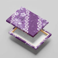 Vintage Purple Polynesia Canvas Wall Art Plumeria With Hibiscus Tropical Vibes LT14 - Polynesian Pride