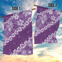 Vintage Purple Polynesia Garden Flag Plumeria With Hibiscus Tropical Vibes LT14 - Polynesian Pride