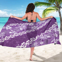 Vintage Purple Polynesia Sarong Plumeria With Hibiscus Tropical Vibes