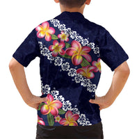 Blue Polynesia Hawaiian Shirt Plumeria With Hibiscus Pattern Tropical Vibes LT14 - Polynesian Pride