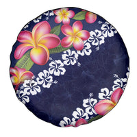 Blue Polynesia Spare Tire Cover Plumeria With Hibiscus Pattern Tropical Vibes LT14 - Polynesian Pride