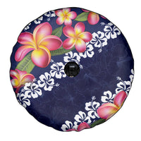 Blue Polynesia Spare Tire Cover Plumeria With Hibiscus Pattern Tropical Vibes LT14 - Polynesian Pride