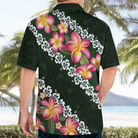 Green Polynesia Hawaiian Shirt Plumeria With Hibiscus Pattern Tropical Vibes LT14 - Polynesian Pride