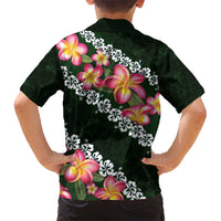 Green Polynesia Hawaiian Shirt Plumeria With Hibiscus Pattern Tropical Vibes LT14 - Polynesian Pride