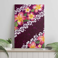 Pink Polynesia Canvas Wall Art Plumeria With Hibiscus Pattern Tropical Vibes LT14 - Polynesian Pride