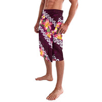 Pink Polynesia Lavalava Plumeria With Hibiscus Pattern Tropical Vibes LT14 - Polynesian Pride