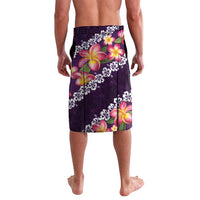 Purple Polynesia Lavalava Plumeria With Hibiscus Pattern Tropical Vibes LT14 - Polynesian Pride