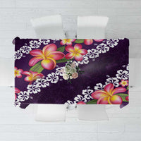 Purple Polynesia Tablecloth Plumeria With Hibiscus Pattern Tropical Vibes LT14 Purple - Polynesian Pride