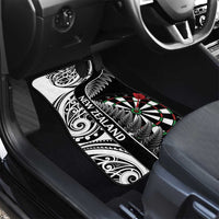Personalised New Zealand Darts Car Mats Aotearoa Fern Mix Paua Shell Manaia - Black LT14 - Polynesian Pride