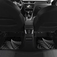 Personalised New Zealand Darts Car Mats Aotearoa Fern Mix Paua Shell Manaia - Black LT14 Set 2pcs - Back Black - Polynesian Pride