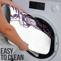 New Zealand Silver Fern Rugby Custom Bathroom Set Go All Black Purple Maori Paua Shell - Polynesian Pride