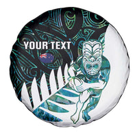 New Zealand Silver Fern Rugby Custom Spare Tire Cover Go All Black Turquoise Maori Paua Shell - Polynesian Pride