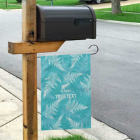 New Zealand Silver Fern Rugby Custom Garden Flag Go Aotearoa Champions Turquoise Version - Polynesian Pride