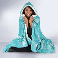 New Zealand Silver Fern Rugby Custom Hooded Blanket Go Aotearoa Champions Turquoise Version - Polynesian Pride