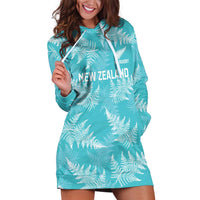 New Zealand Silver Fern Rugby Custom Hoodie Dress Go Aotearoa Champions Turquoise Version - Polynesian Pride