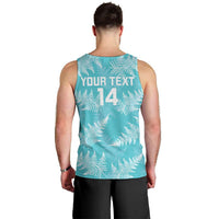 New Zealand Silver Fern Rugby Custom Men Tank Top Go Aotearoa Champions Turquoise Version - Polynesian Pride