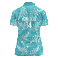 New Zealand Silver Fern Rugby Custom Women Polo Shirt Go Aotearoa Champions Turquoise Version - Polynesian Pride