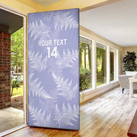 New Zealand Silver Fern Rugby Custom Door Cover Go Aotearoa Champions Purple Version - Polynesian Pride