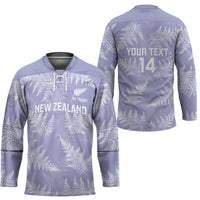 New Zealand Silver Fern Rugby Custom Hockey Jersey Go Aotearoa Champions Purple Version - Polynesian Pride