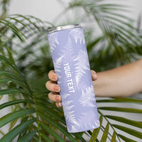 New Zealand Silver Fern Rugby Custom Skinny Tumbler Go Aotearoa Champions Purple Version - Polynesian Pride