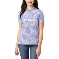 New Zealand Silver Fern Rugby Custom Women Polo Shirt Go Aotearoa Champions Purple Version - Polynesian Pride