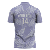 New Zealand Silver Fern Rugby Custom Zipper Polo Shirt Go Aotearoa Champions Purple Version LT14 - Polynesian Pride